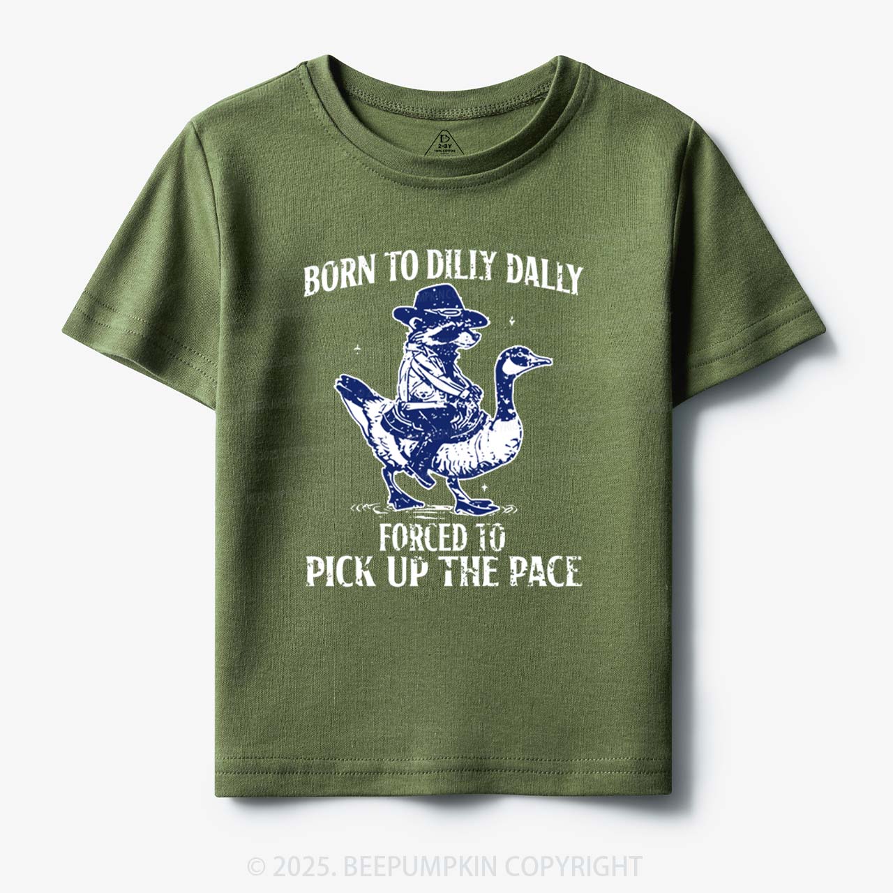 Born To Dilly Dally Retro Racoon Goose Toddler&Kid's Tees Beepumpkin 7