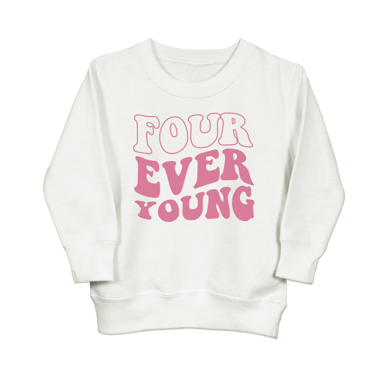 4th Birthday Four Ever Young Kids Sweatshirt Sale-Beepumpkin™