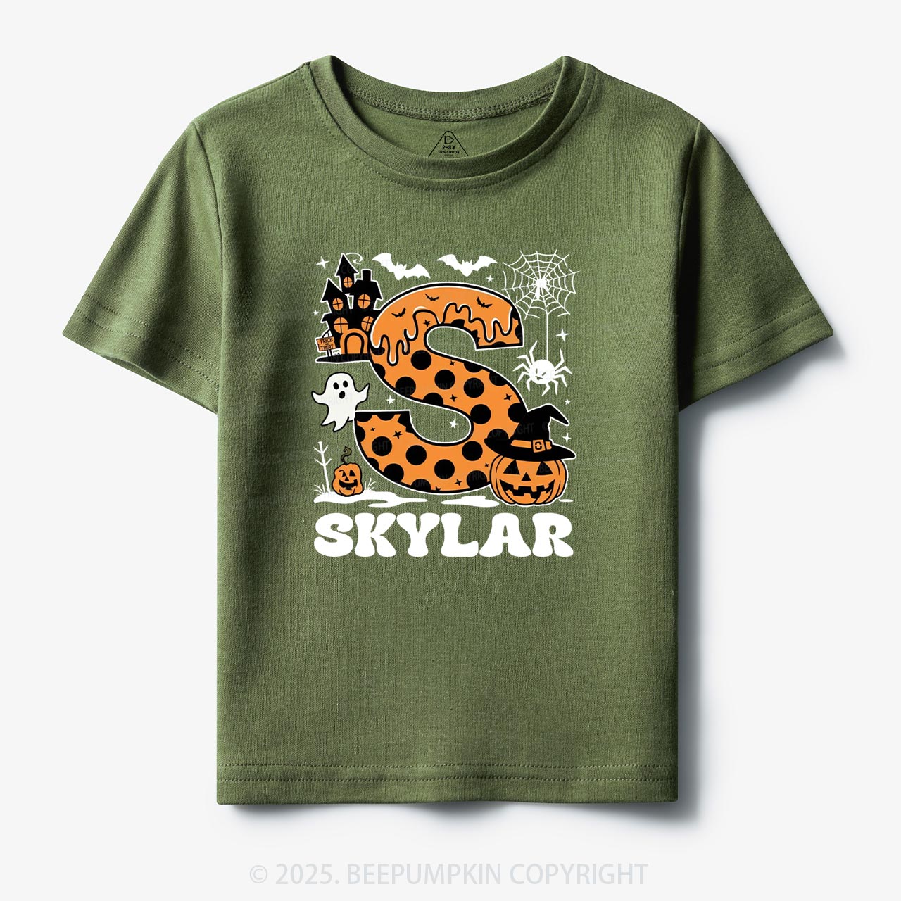 Cute Personalized Name Halloween Toddler&Kid's Tees Beepumpkin