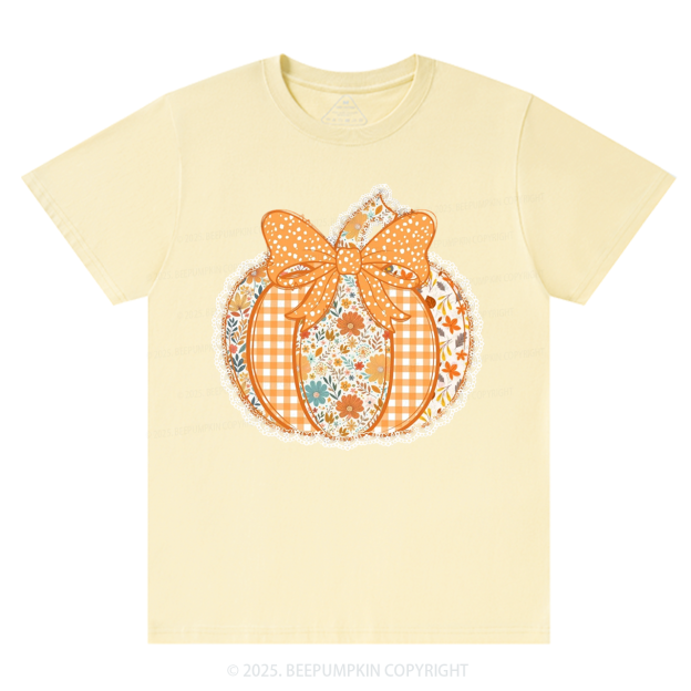 Preppy Floral Fall Pumpkin T-Shirts Beepumpkin