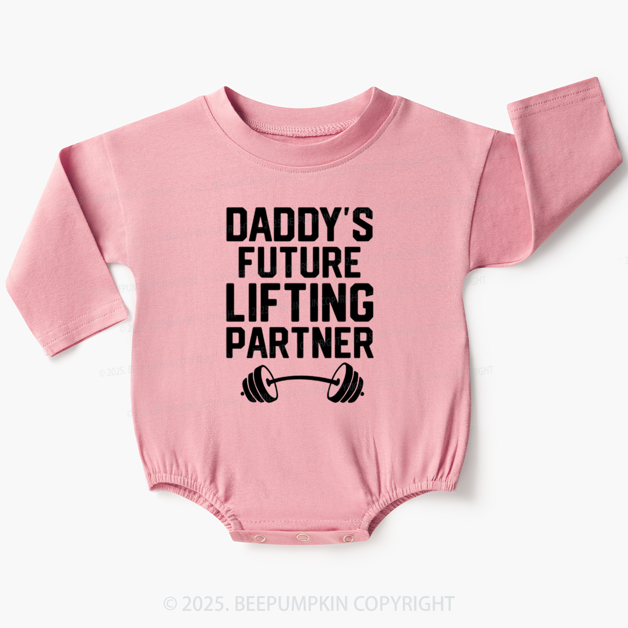 Daddy’s Future Lifting Partner Baby Bubble Romper Beepumpkin