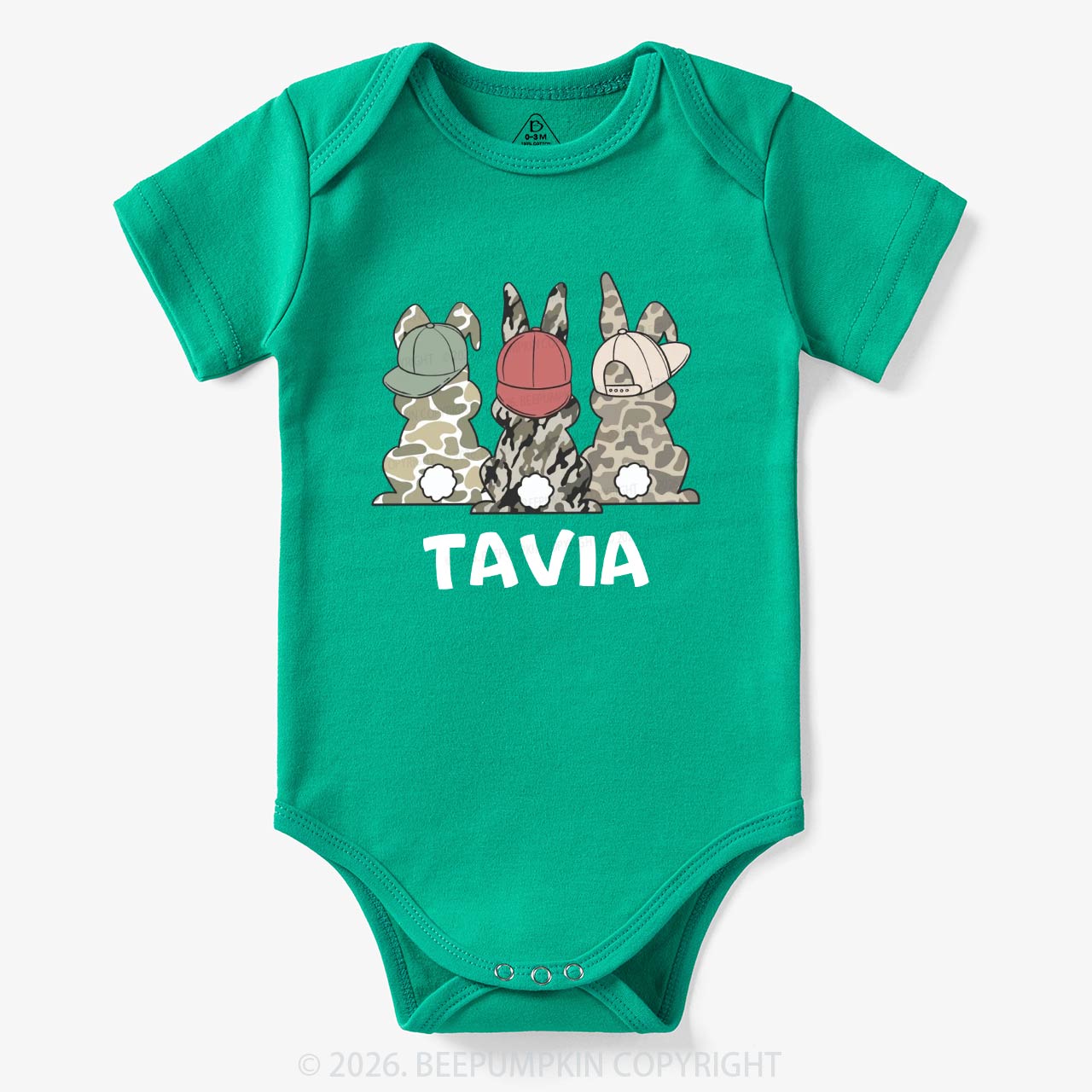 Personalized Camo Easter Bunny Bodysuit