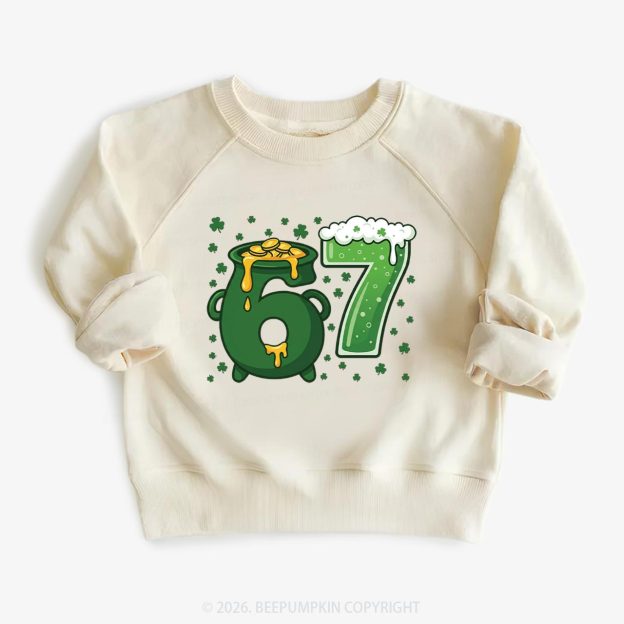 Six Seven St Patrick's Day Kid's Sweatshirt