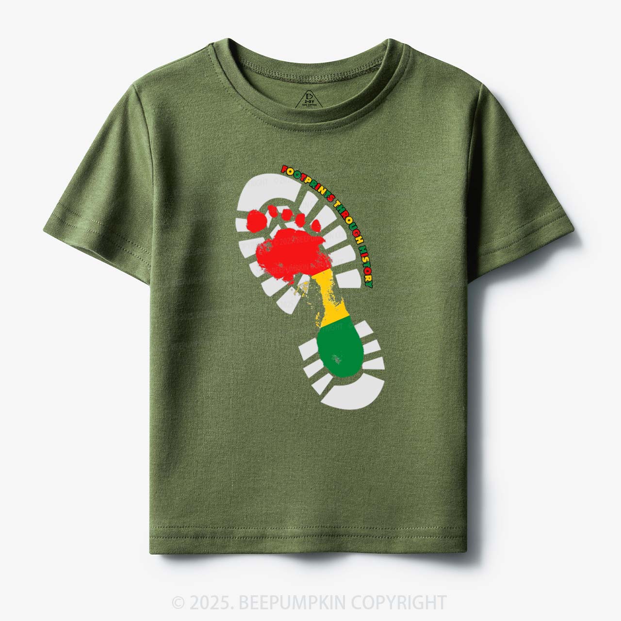 Black History Month Footprint Toddler&Kid's Tees Beepumpkin