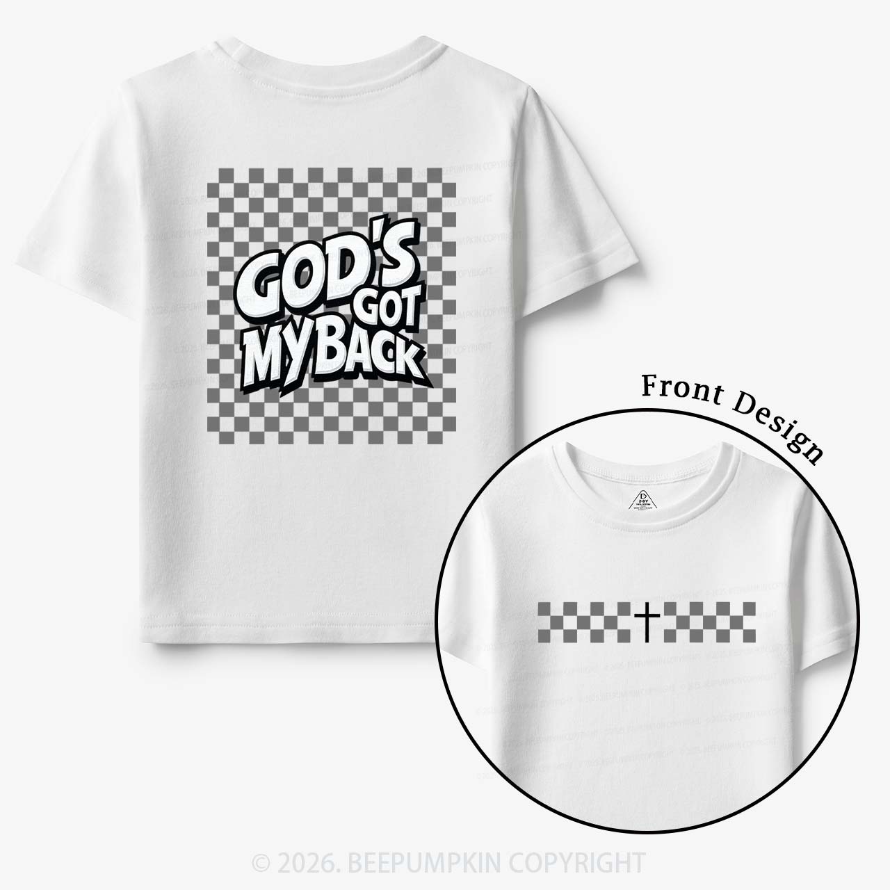 God's Got My Back Christian Toddler&Kid's Tees