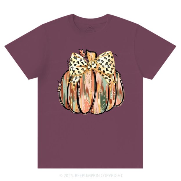 Colorful Coquette Gold Glitter Pumpkin T-Shirts Beepumpkin