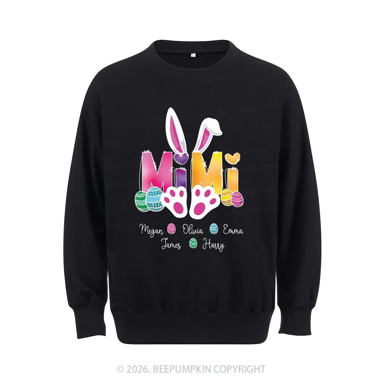 Personalized Spring Easter Bunnies Mimi Sweatshirt