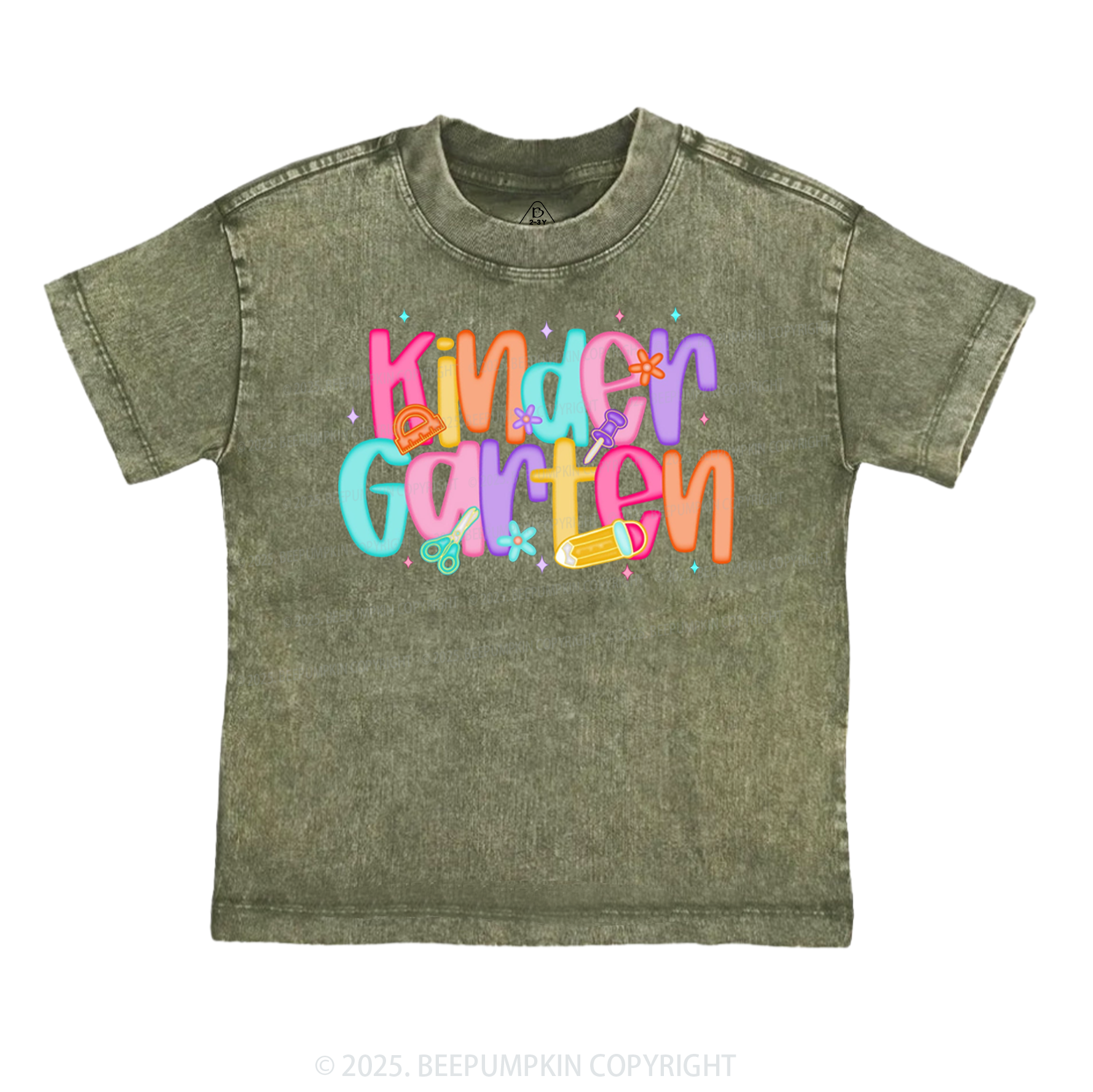 Personalized Bright Beginnings Toddler&Kids Washed Tees
