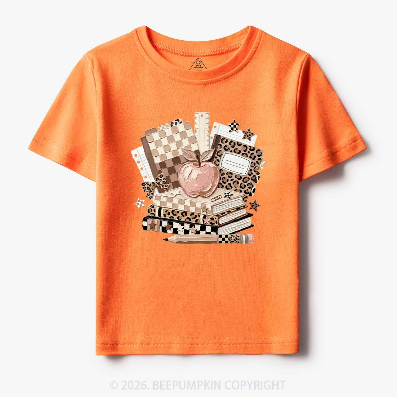 Checkered & Cheetah Back To School Toddler&Kid's Tees
