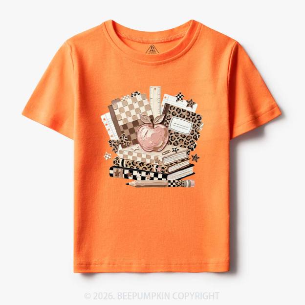 Checkered & Cheetah Back To School Toddler&Kid's Tees