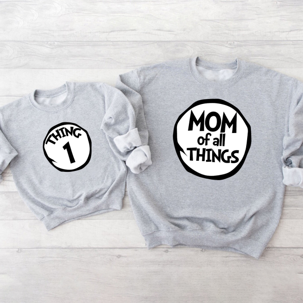 Mom Dad Of All Things Personalized Family Matching Sweatshirts