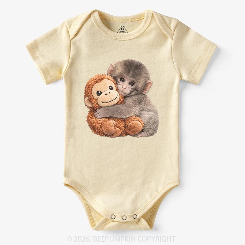 Punch The Monkey Baby Bubble Bodysuit