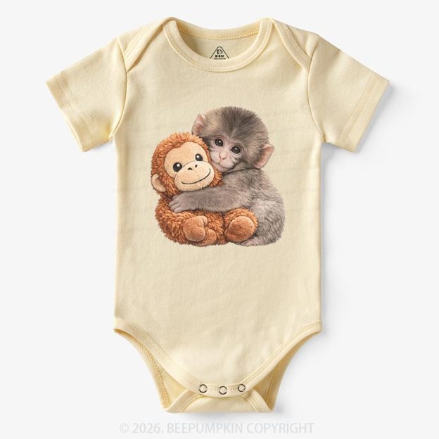 Punch The Monkey Baby Bubble Bodysuit