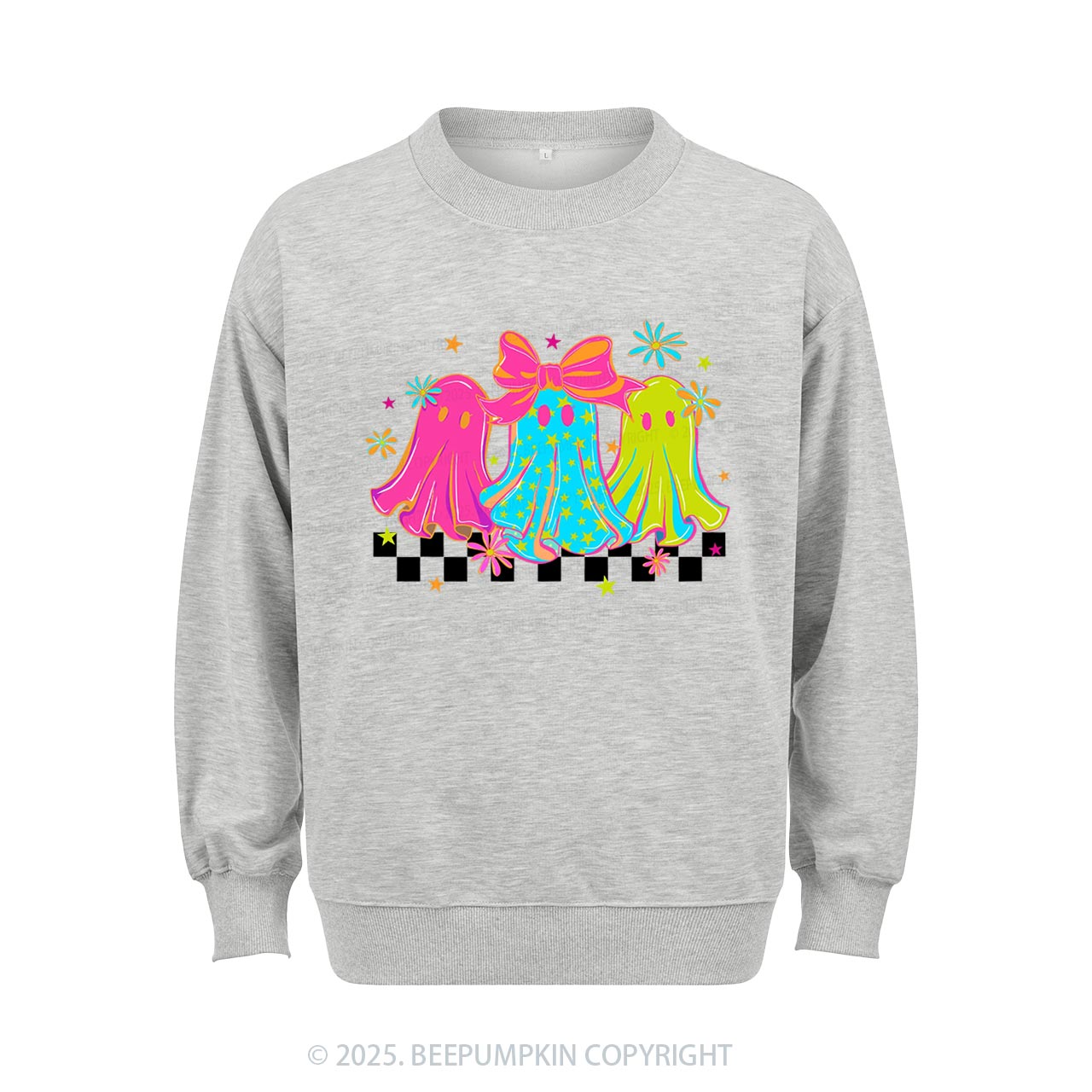 Halloween Ghost Neon Sweatshirt Beepumpkin