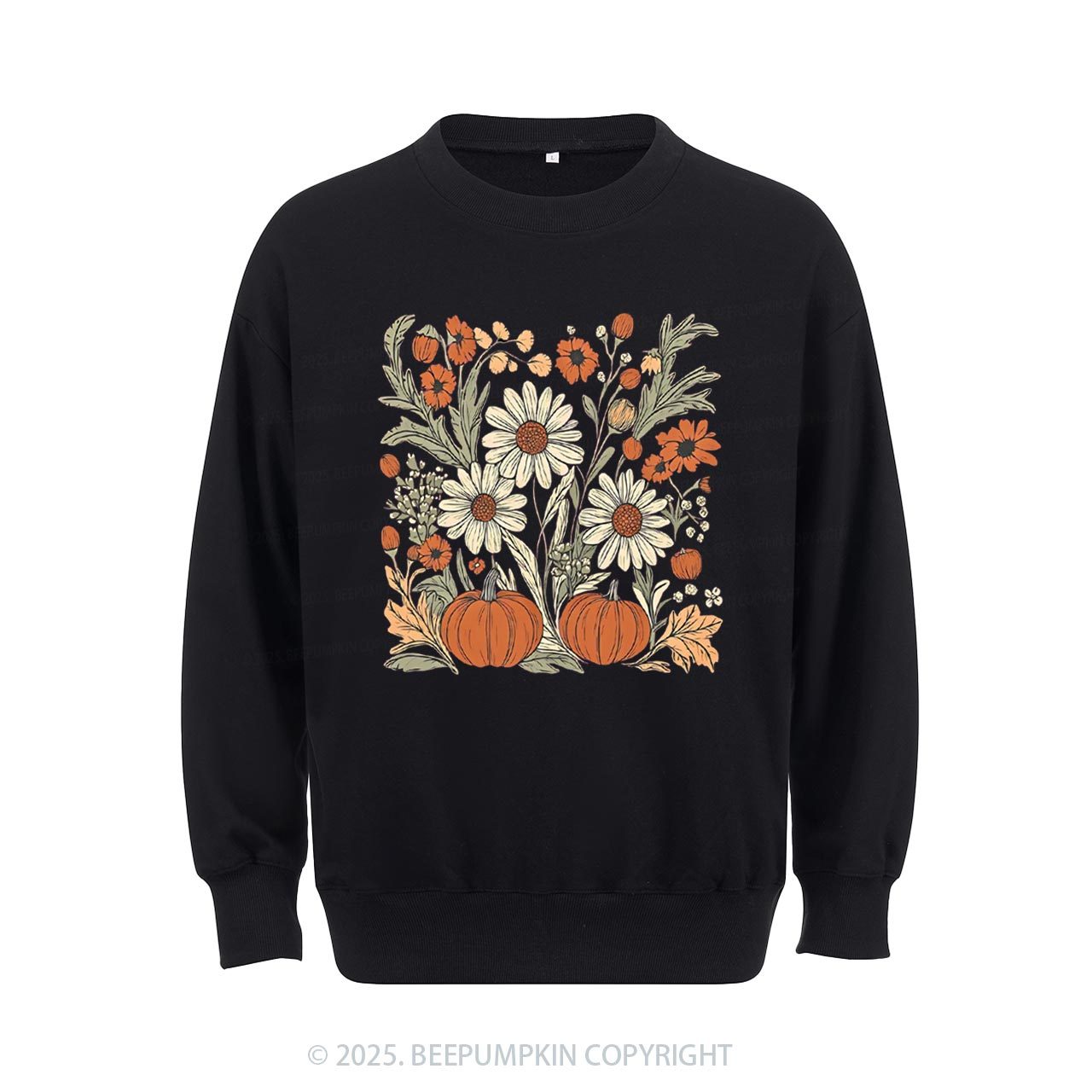 Boho Fall Floral  Sweatshirt Beepumpkin