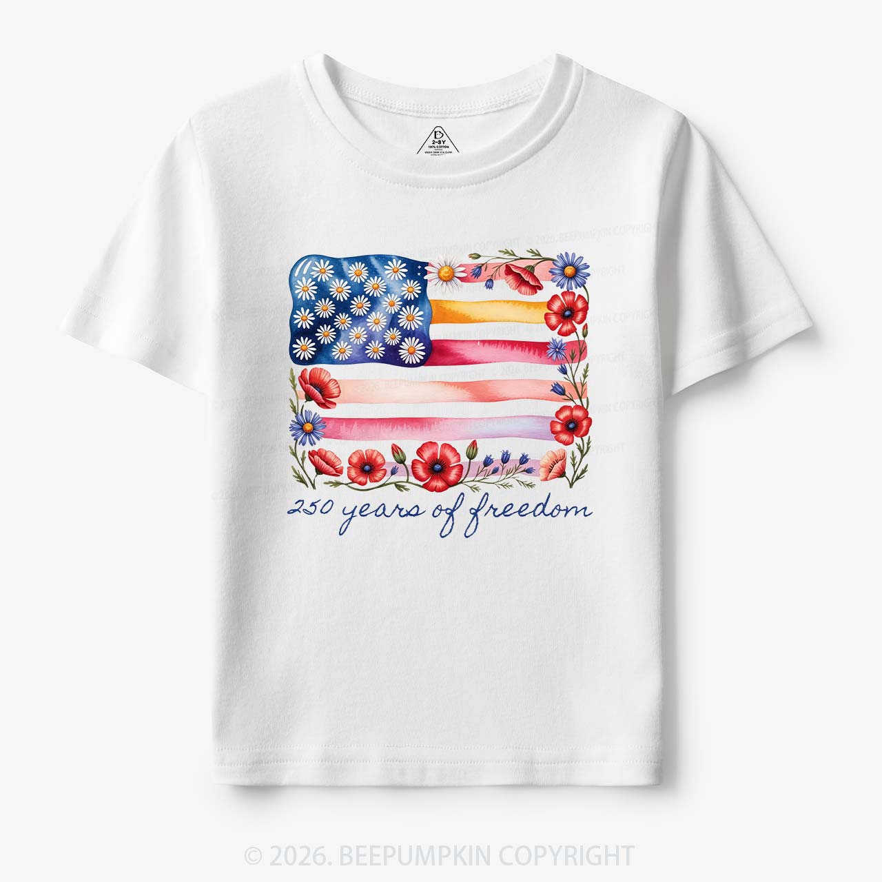 250 Years of Freedom Patriotic Toddler&Kid's Tees