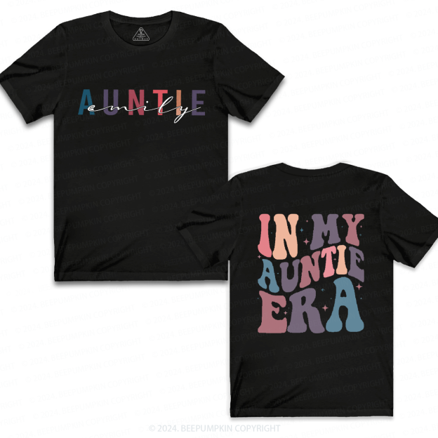 Personalized Name In My Auntie Era Aunt T-Shirts 