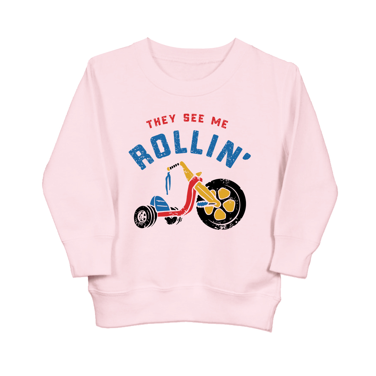 They See Me Rollin' Bike Kids Sweatshirt Sale-Beepumpkin™