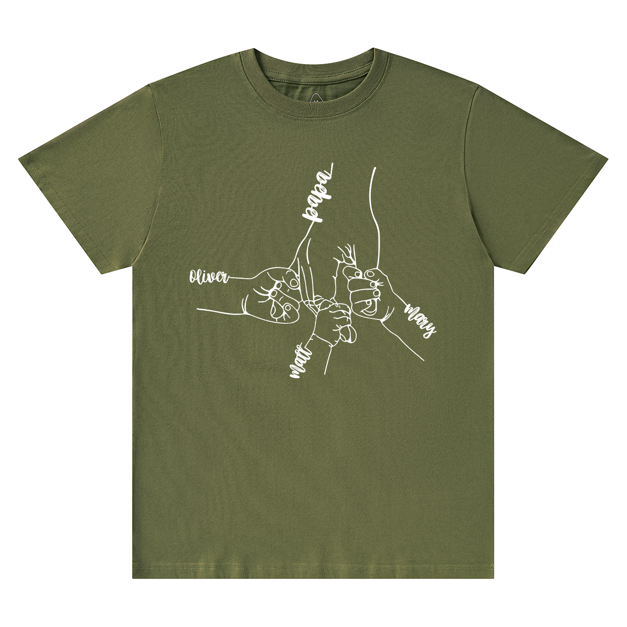 Custom Kids Grab Papa Hands Dad T-shirt