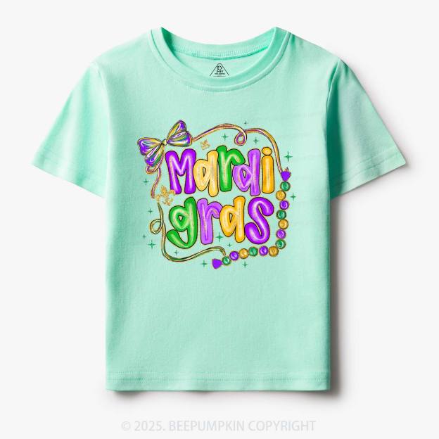 Brushstroke Mardi Gras Toddler&Kid's Tees Beepumpkin