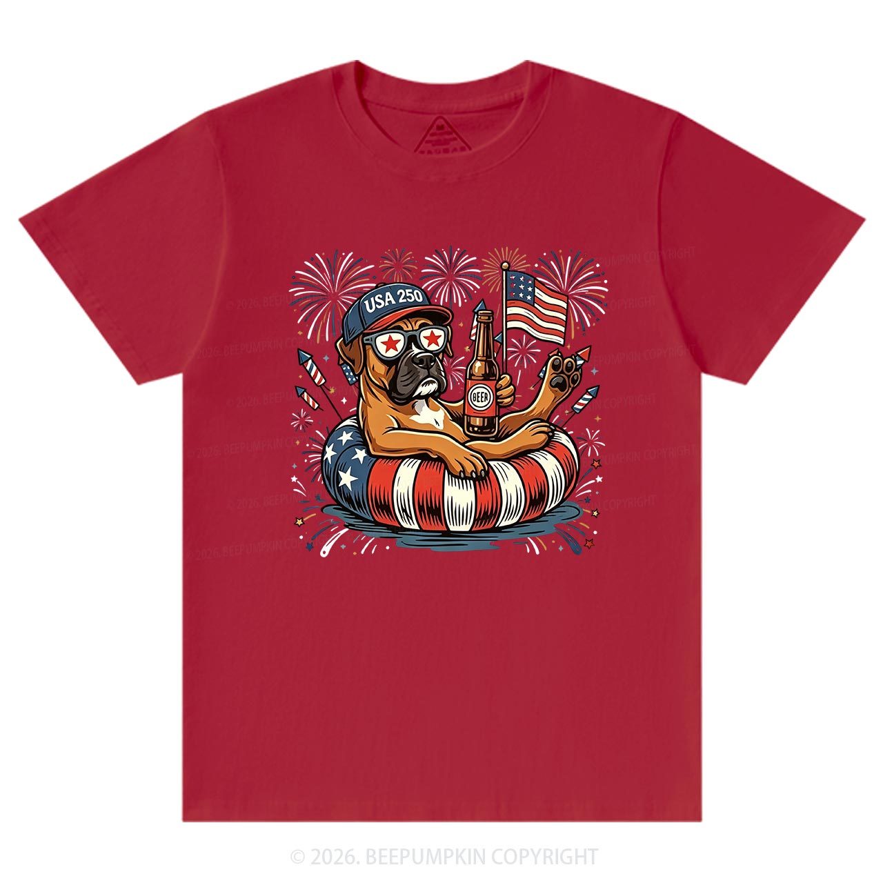 Personalized 4th of July Dog Breeds America 250 T-Shirts