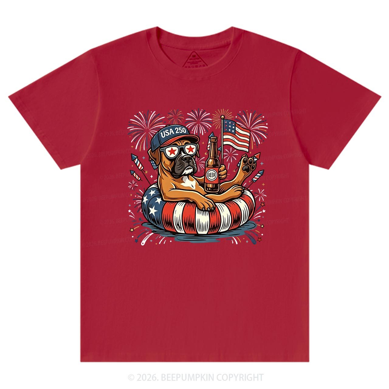Personalized 4th of July Dog Breeds America 250 T-Shirts