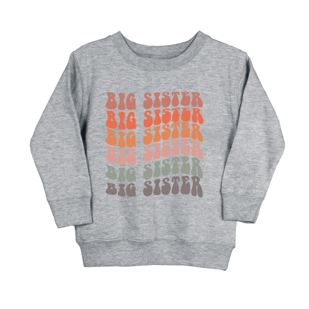 Retro Big Sister Kids Sweatshirt