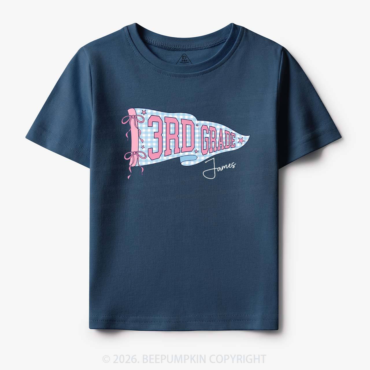 Personalized Name Grade Flag Collection Toddler&Kid's Tees
