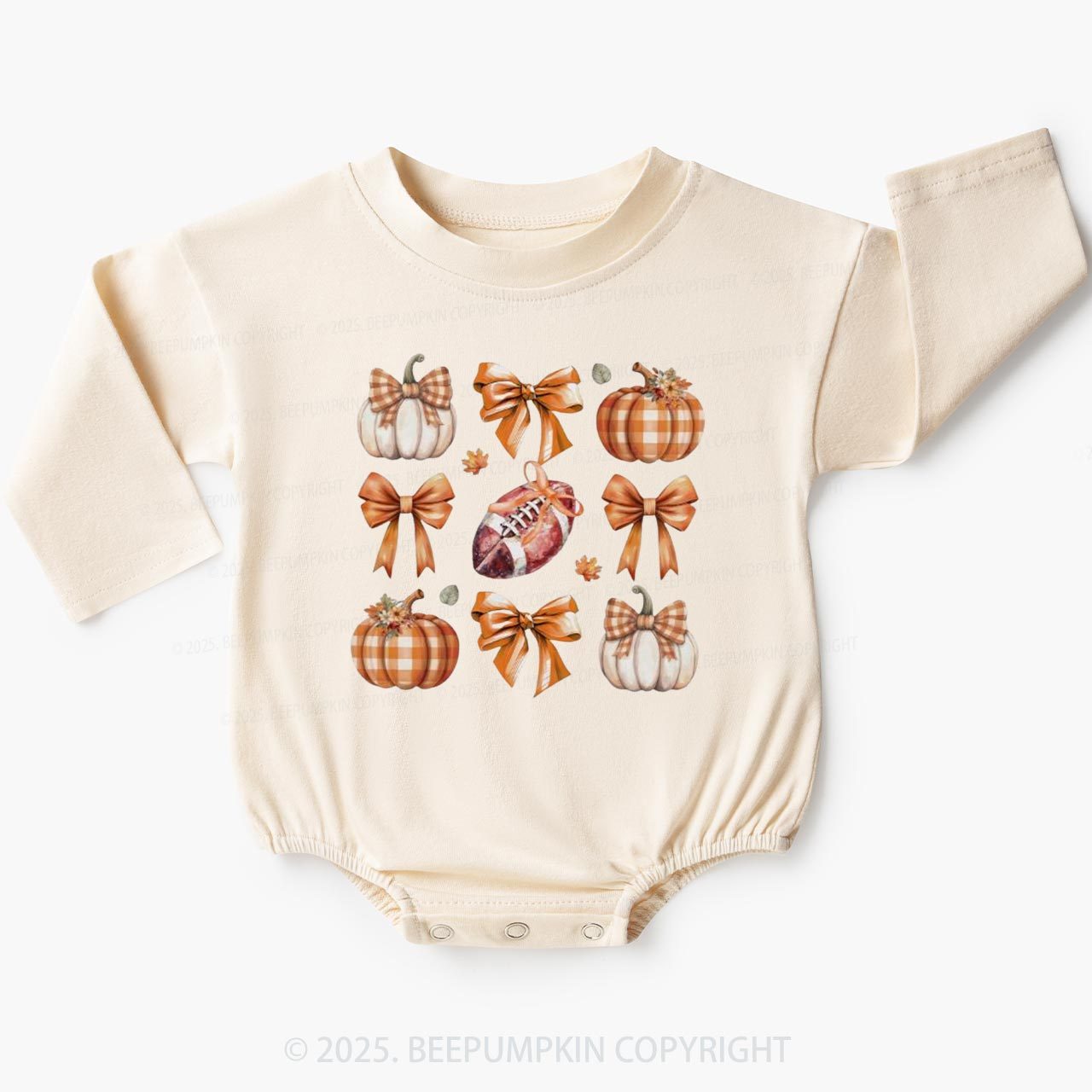Football Season Baby Bubble Romper Beepumpkin
