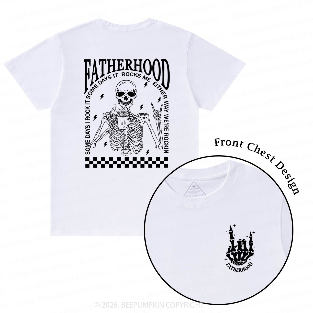 Fatherhood Funny Cool Skeleton Dad T-Shirts