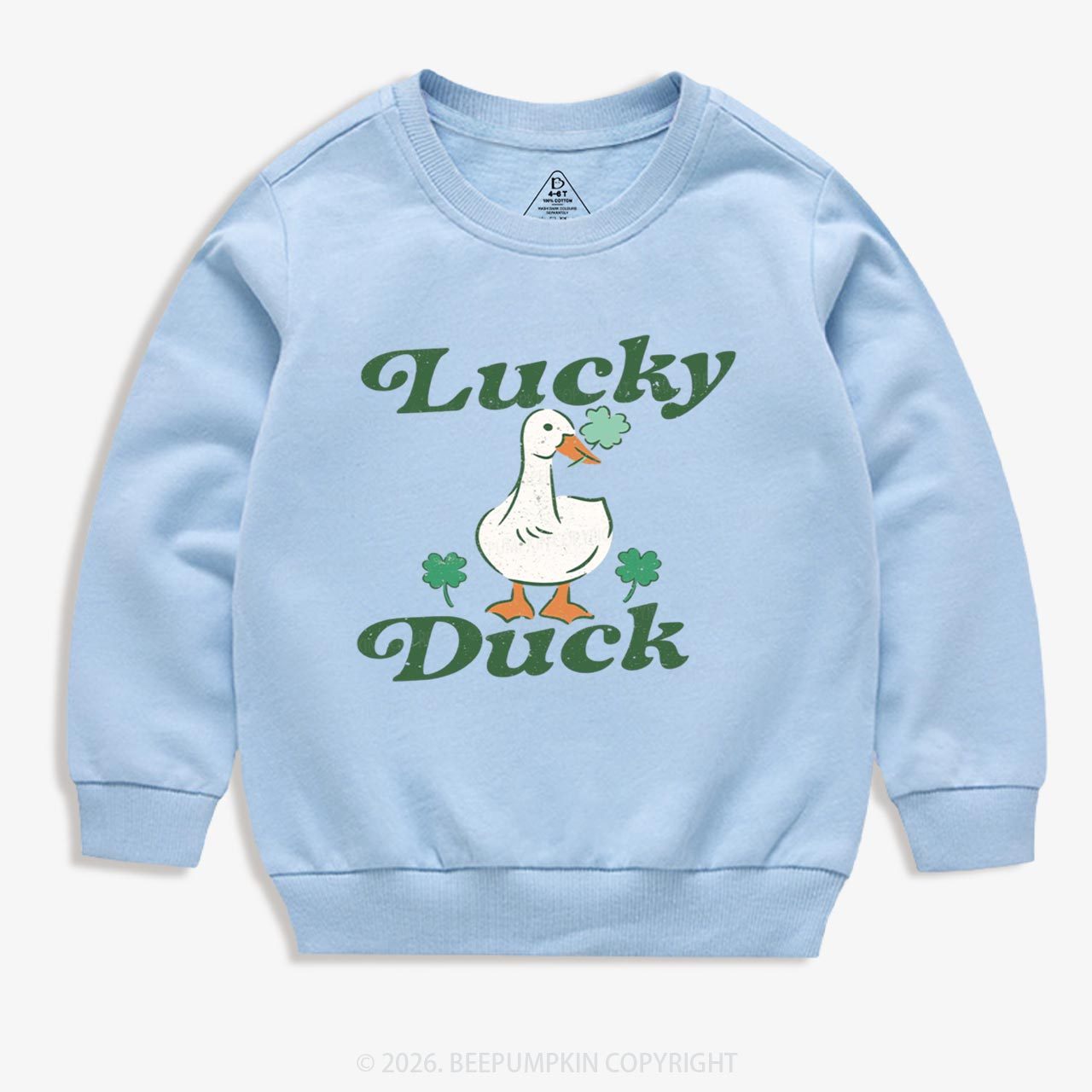 Lucky Duck St Patrick's Day Kid's Sweatshirt