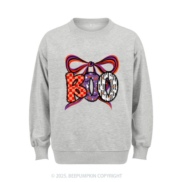 Boo Halloween Coquette Sweatshirt Beepumpkin