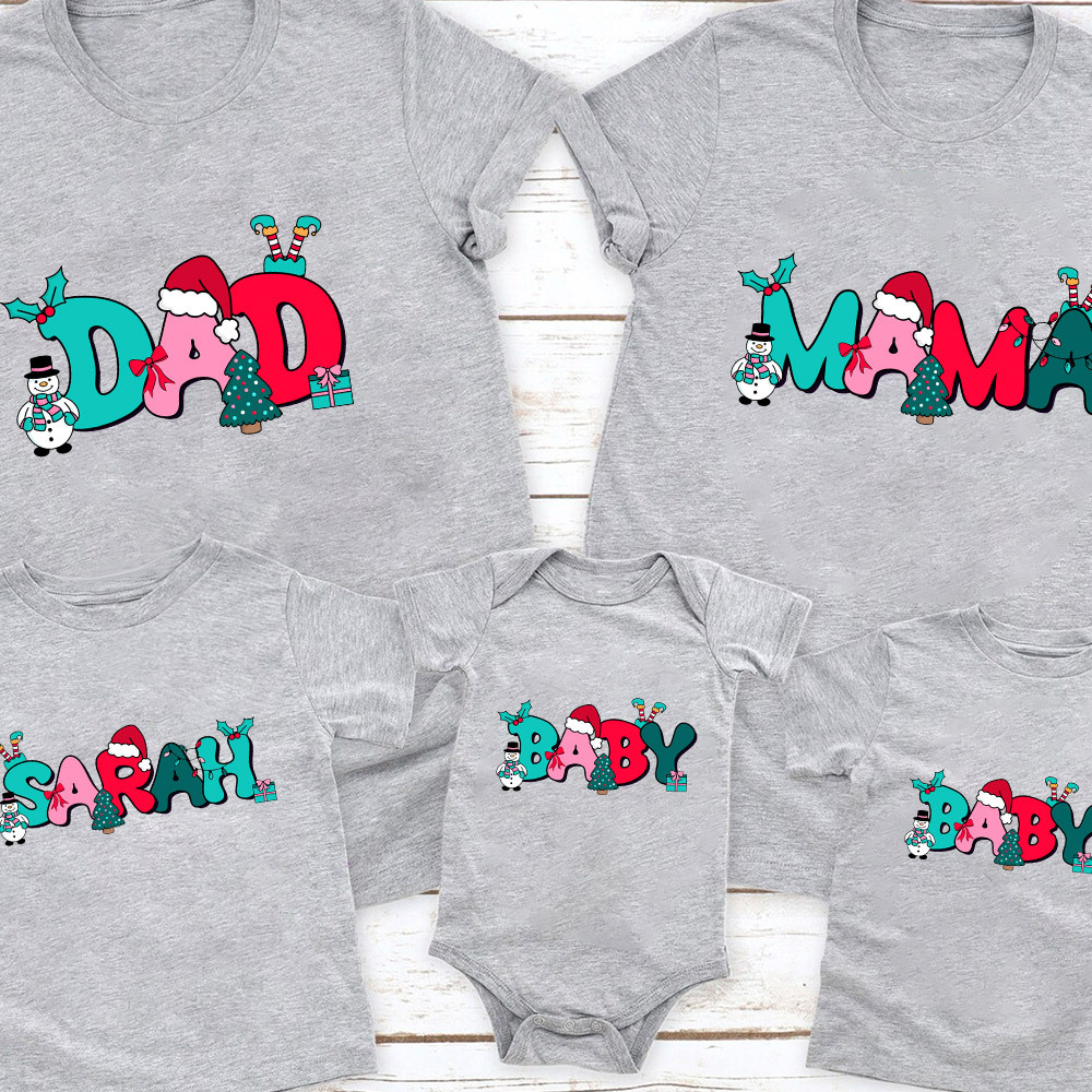 Funny Snowman Christmas Family Matching Shirt