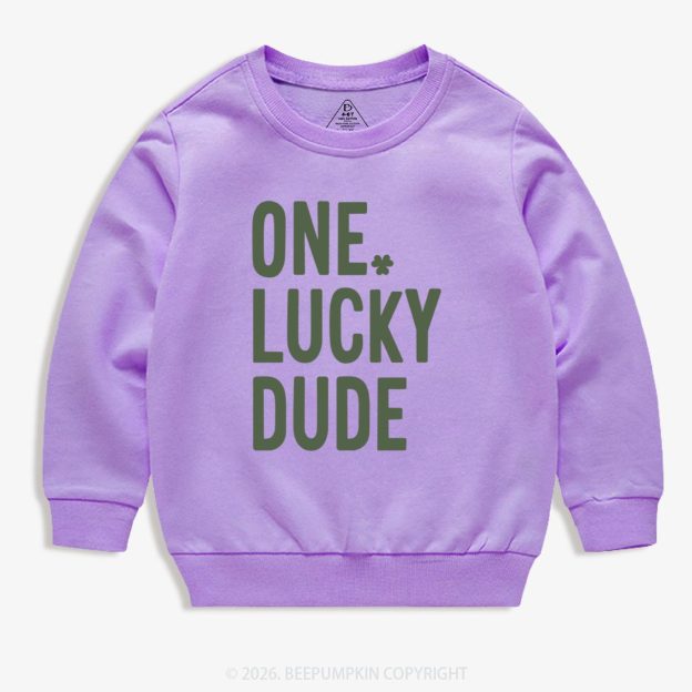 One Lucky Dude St. Patrick's Day Kid's Sweatshirt