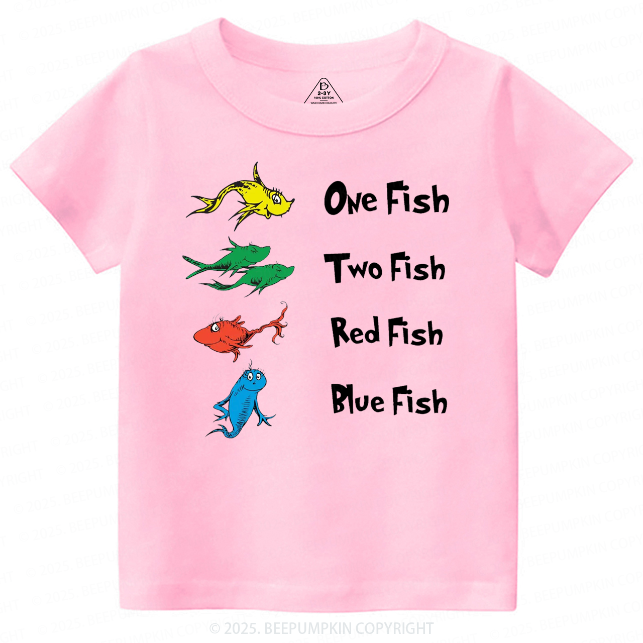 One Fish Two Fish Red Fish Blue Fish Toddler&Kid's Tees Beepumpkin