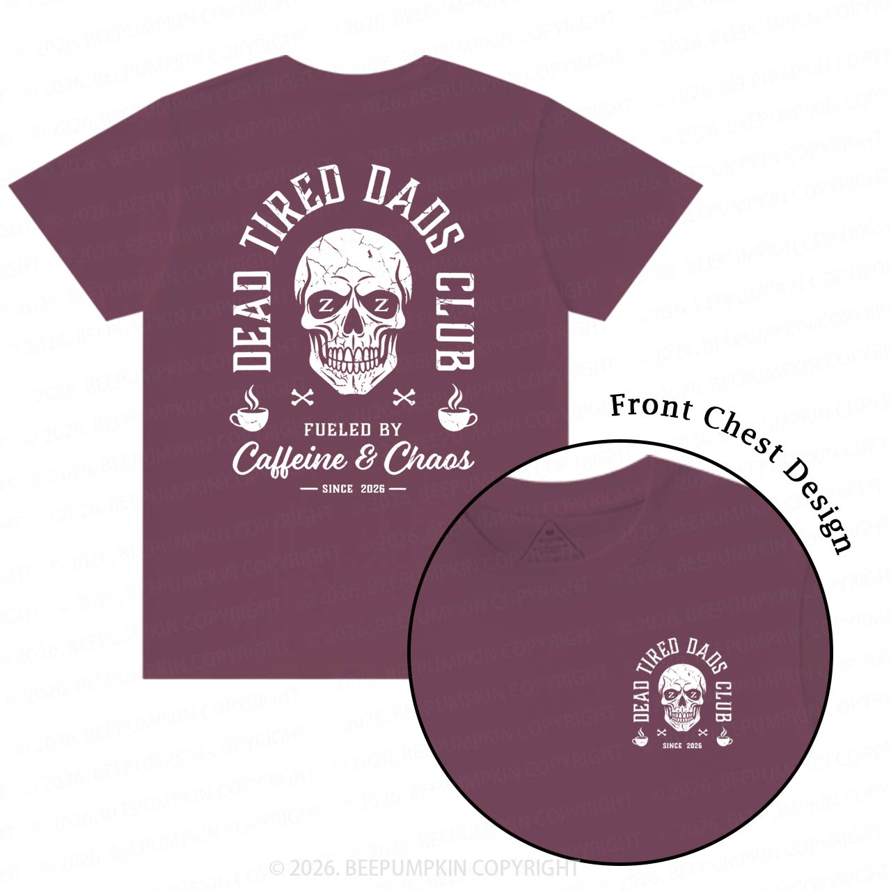 Personalized Dead Tired Dads Club T-Shirts