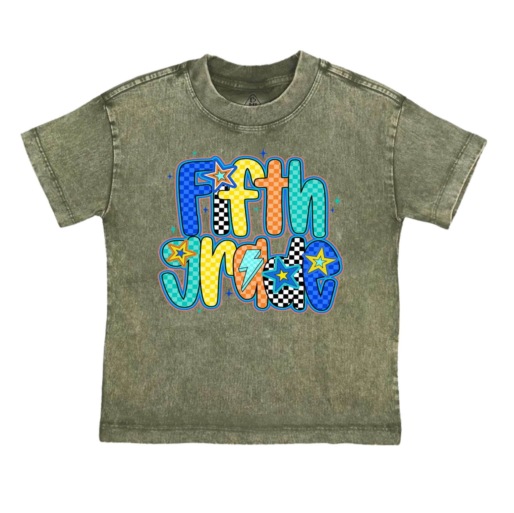 Personalized Retro Back To School Season Toddler&Kids Washed Tees