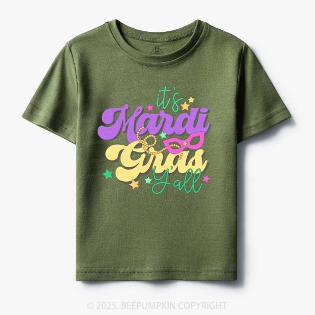 It's Mardi Gras Y'all Toddler&Kid's Tees Beepumpkin