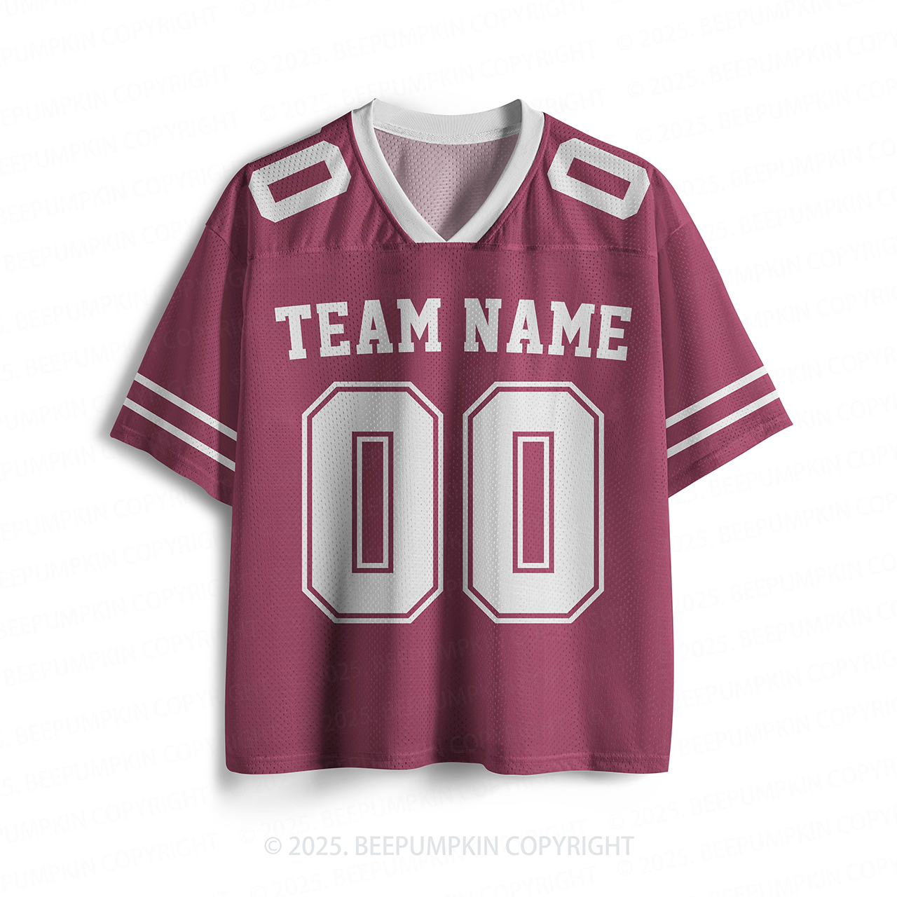 Personalized Team Name & Number Maroon Toddler&Kid's Sport Jersey Beepumpkin