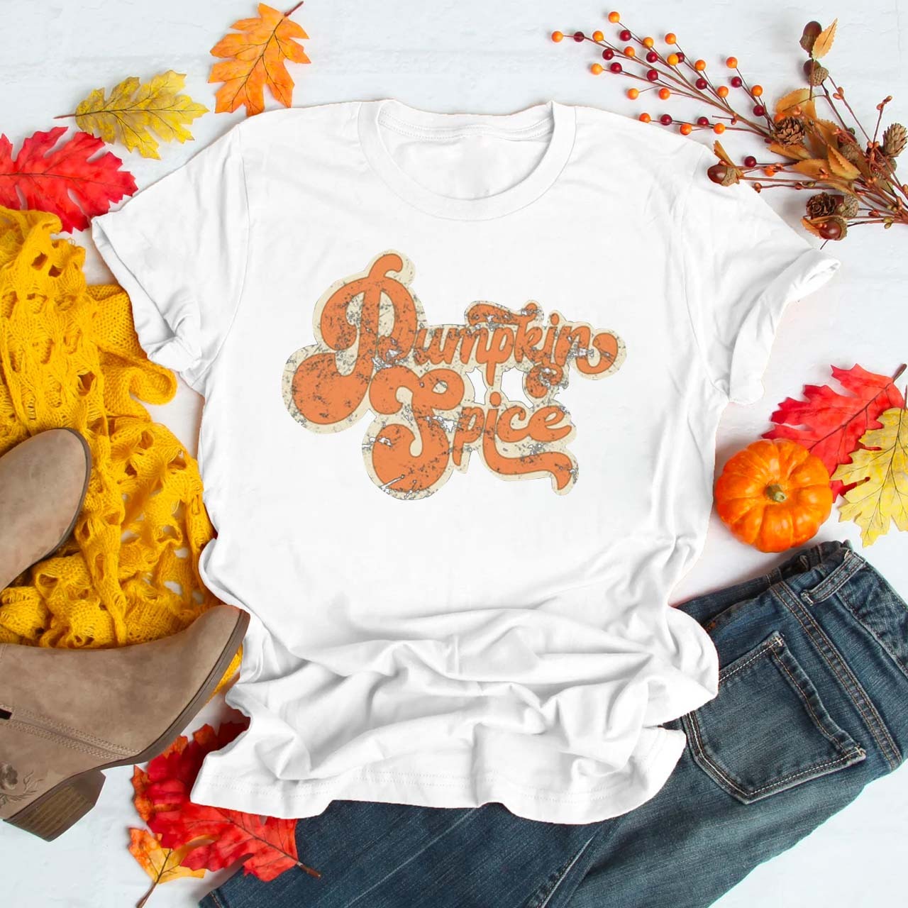Retro Halloween Shirt Pumpkin Spice