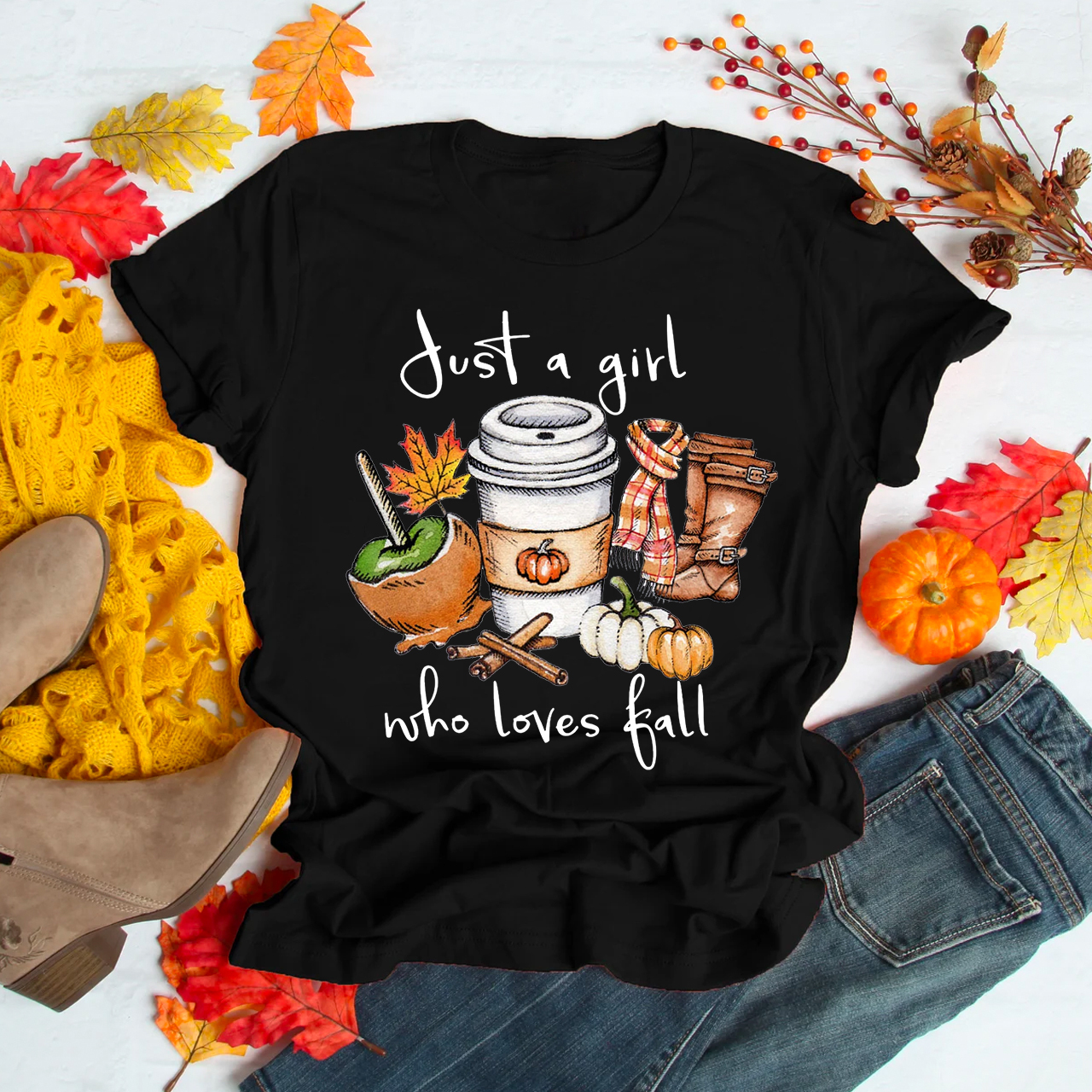 Just A Girl Who Loves Fall Shirt For Her