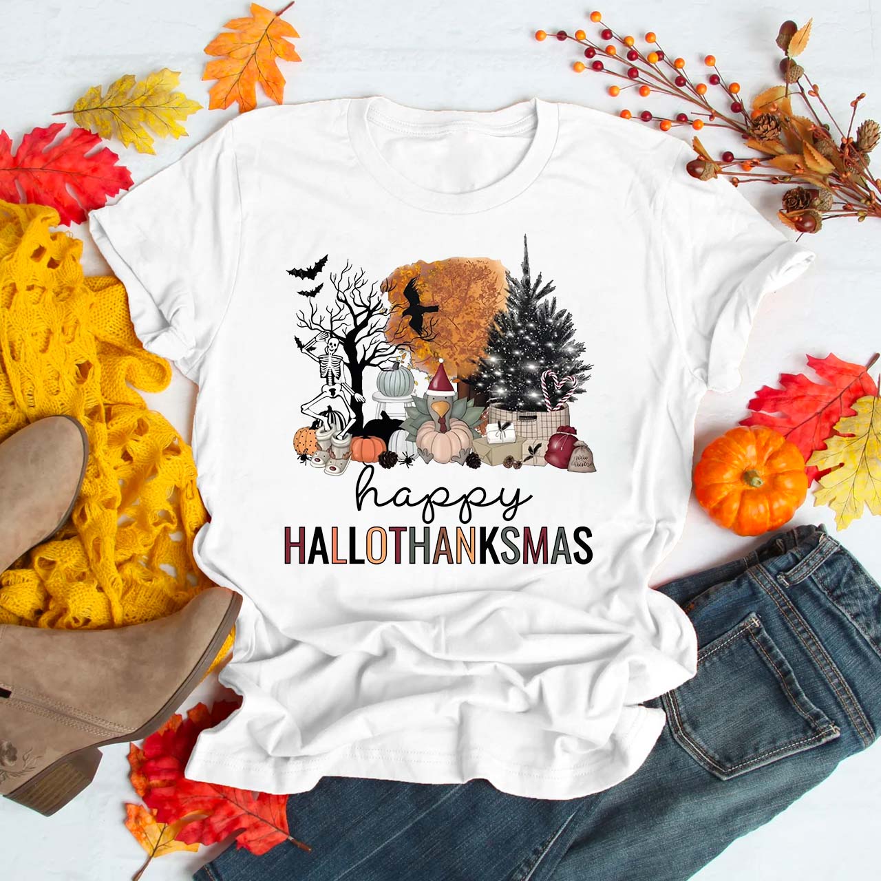 Happy Hallothanksmas Fall Shirt