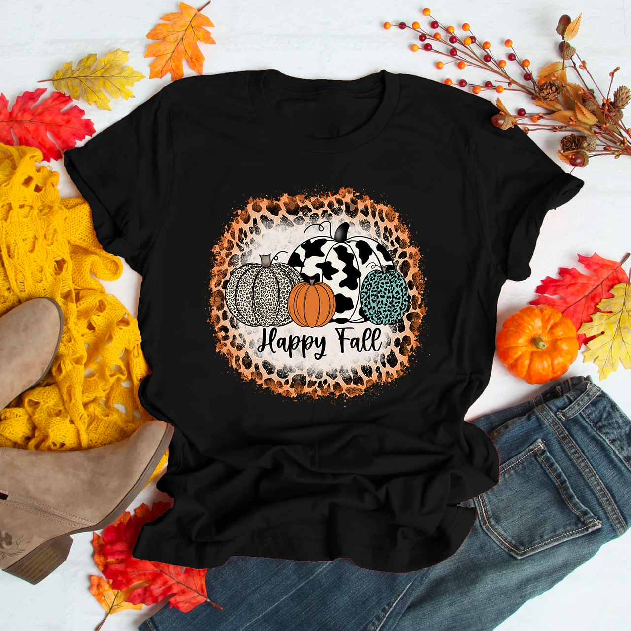 Happy Fall Pumpkin Shirt For Her