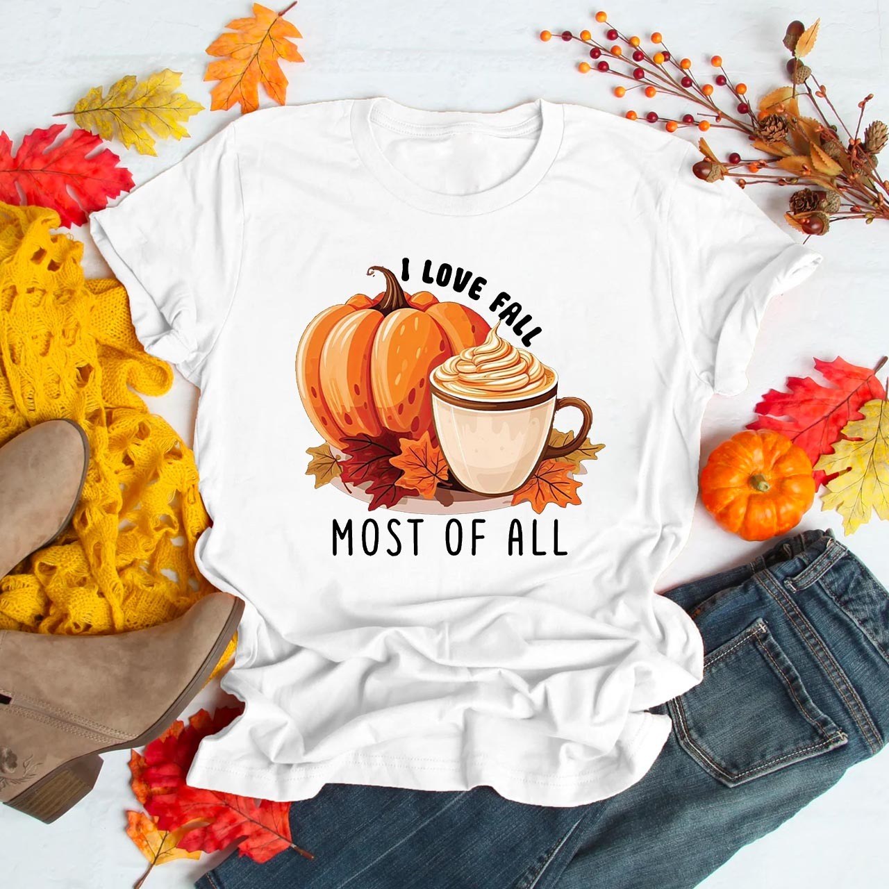 I Love Fall Most Of All Pumpkin Shirts