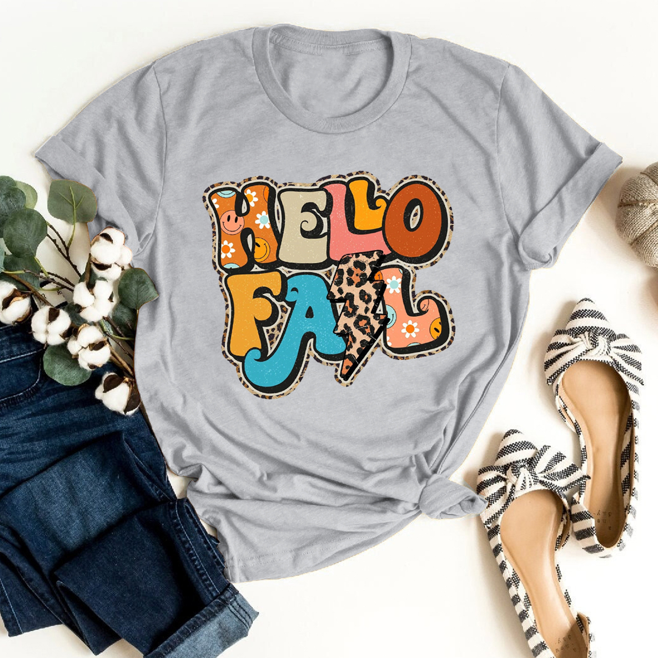 Hello Fall Leopard Cute Shirt For Her