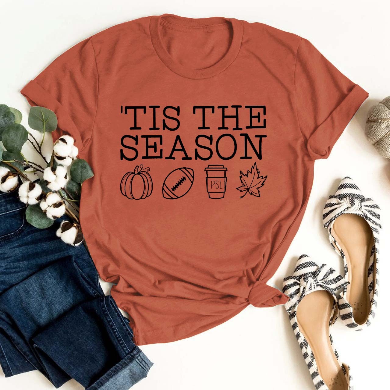 Tis The Season Pumpkin Football Shirt 