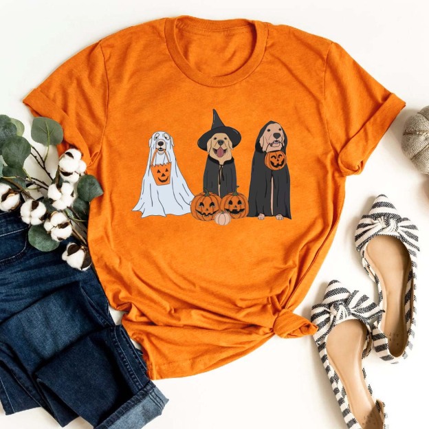 Spooky Season Ghost Dogs Shirt For Her