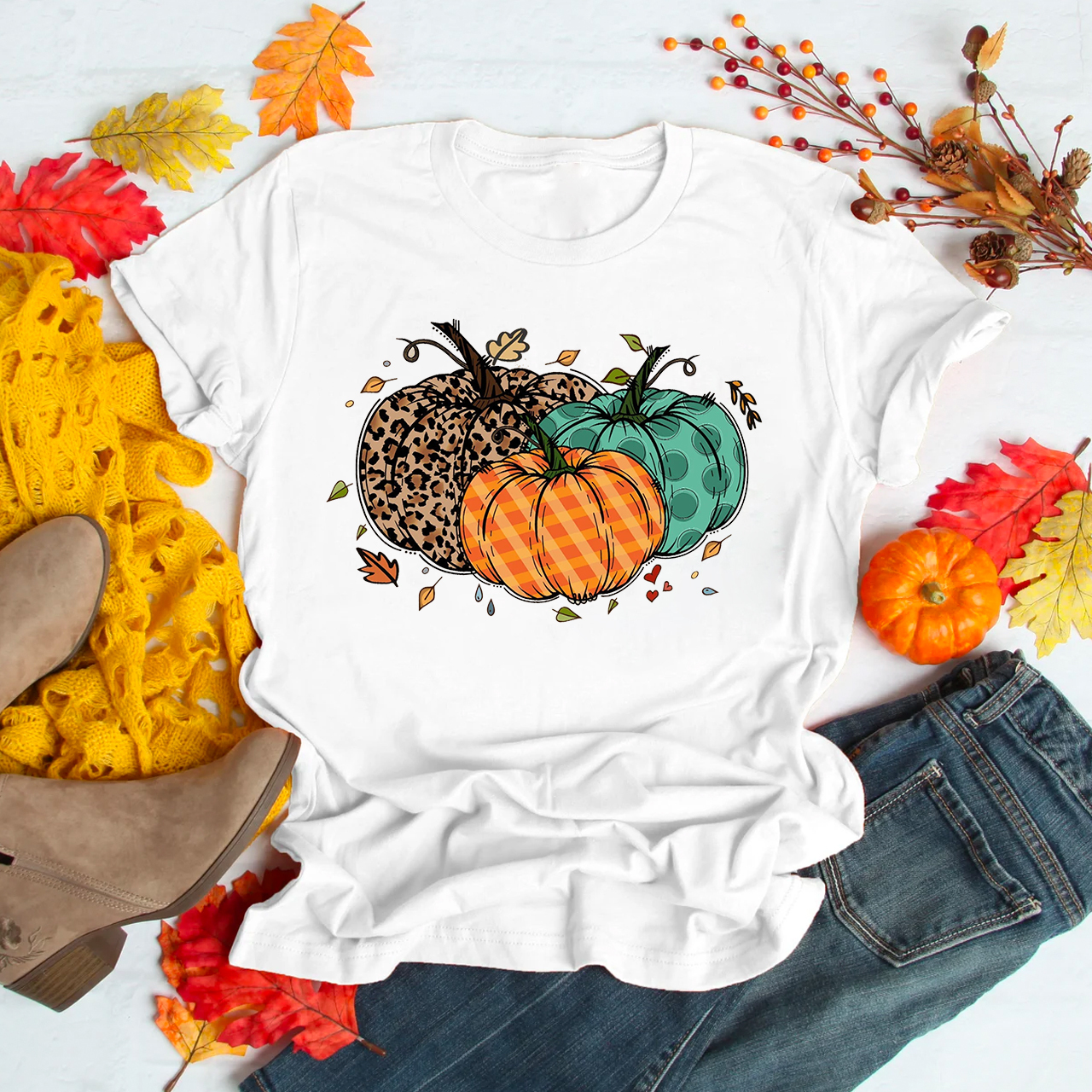 Peace Love Pumpkin Shirt For Her