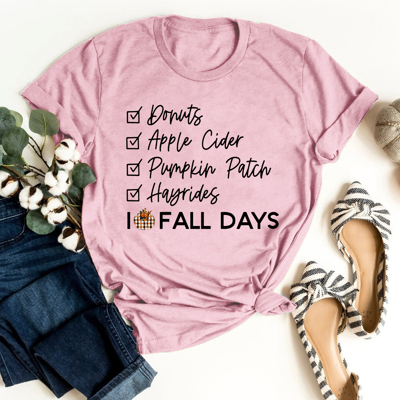 Donuts Apple Cider Pumpkin Patch Hayrides Shirt