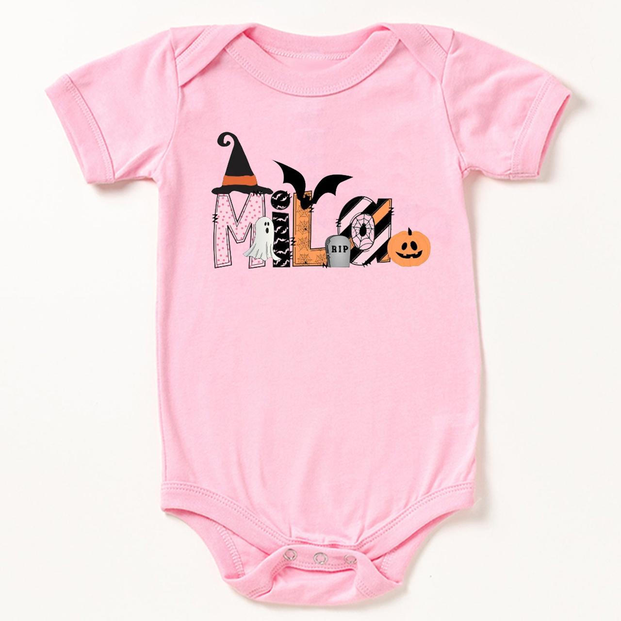 Personalized Name Halloween Bodysuit For Baby